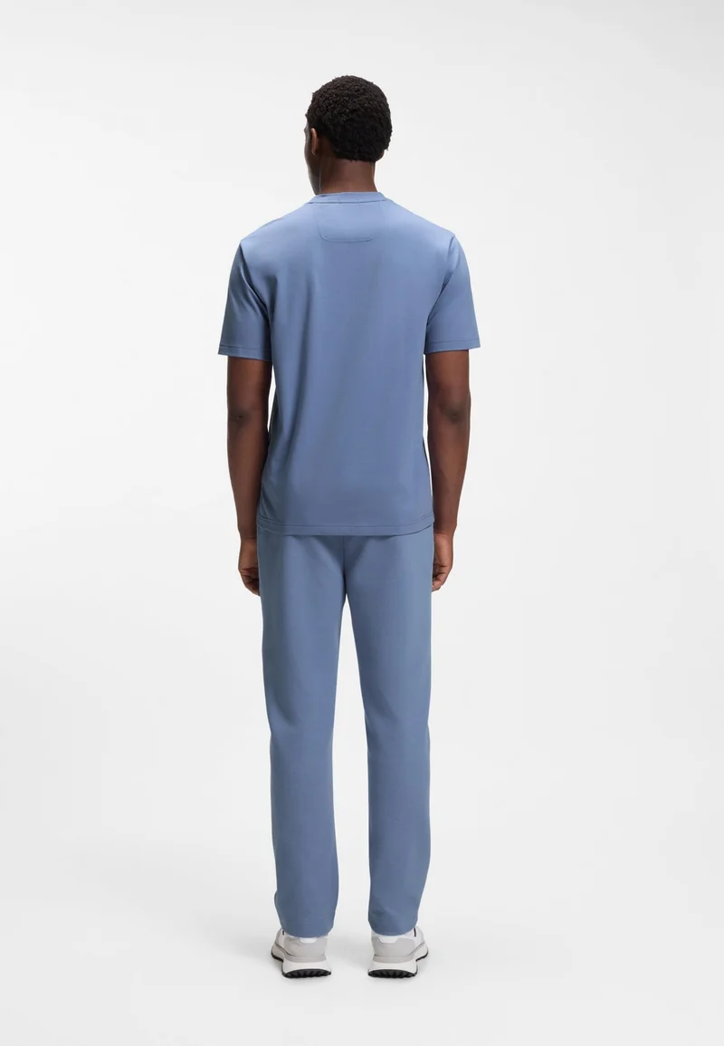 BOSS Stretch-cotton T-shirt with logo artwork